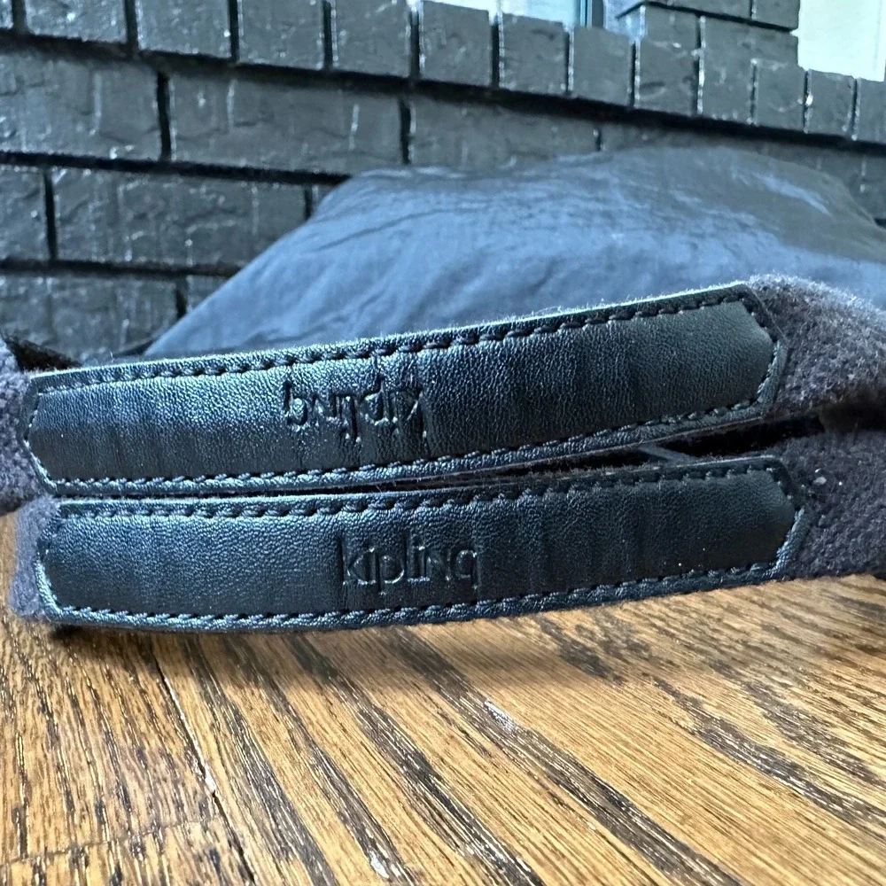 Kipling Jerimiah Tote Bag Black Nylon Zip Closure Travel Purse Medium